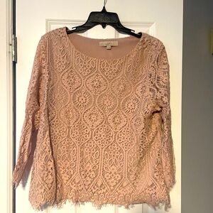 Light pink lace blouse